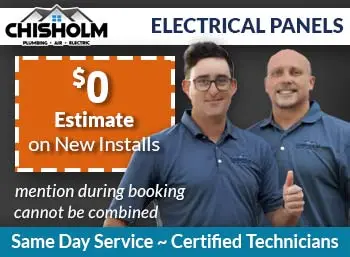 greenville panel Install Chisholm Plumbing, Air & Electric